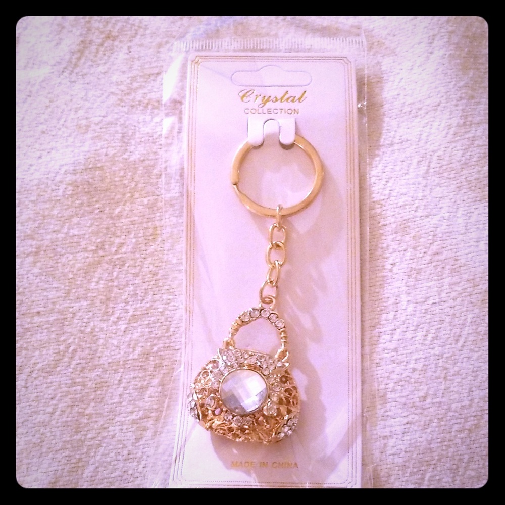 Crystal purse keychain.nwot.